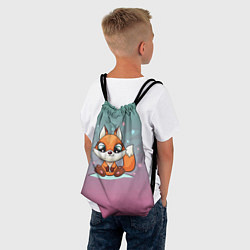 Рюкзак-мешок Милый лисенок, цвет: 3D-принт — фото 2