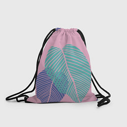 Рюкзак-мешок Арт листья, цвет: 3D-принт