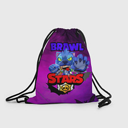 Рюкзак-мешок BRAWL STARS LEON WOLF, цвет: 3D-принт