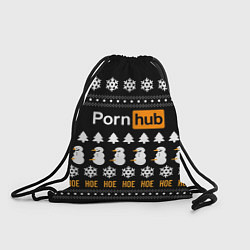 Рюкзак-мешок Новогодный порнхаб, цвет: 3D-принт
