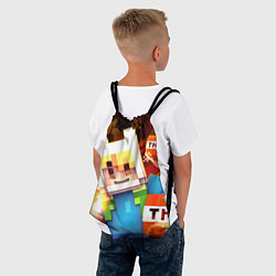 Рюкзак-мешок MINECRAFT цвета 3D-принт — фото 2