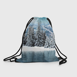 Рюкзак-мешок Зимний лес, цвет: 3D-принт