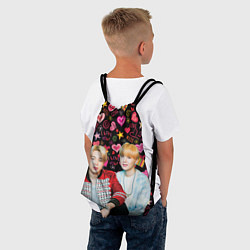 Рюкзак-мешок BTS: Юнмины Чимин и Юнги, цвет: 3D-принт — фото 2