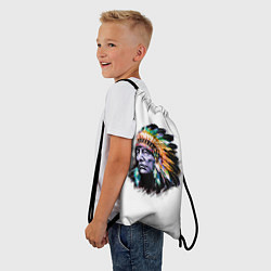 Рюкзак-мешок Индеец, цвет: 3D-принт — фото 2