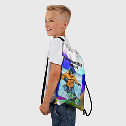 Рюкзак-мешок Сноуборд, цвет: 3D-принт — фото 2