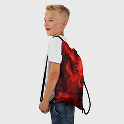 Рюкзак-мешок Красный дым, цвет: 3D-принт — фото 2