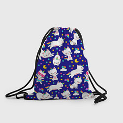 Рюкзак-мешок Кот-Единорог, цвет: 3D-принт