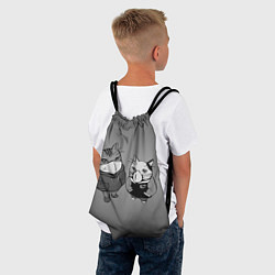Рюкзак-мешок Котики в масках, цвет: 3D-принт — фото 2