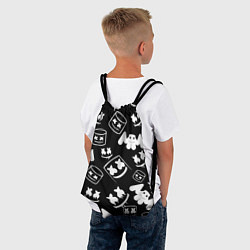 Рюкзак-мешок Marshmello ЧБ, цвет: 3D-принт — фото 2