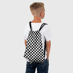 Рюкзак-мешок Шахматка мелкая, цвет: 3D-принт — фото 2