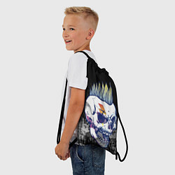 Рюкзак-мешок Череп с ирокезы, цвет: 3D-принт — фото 2