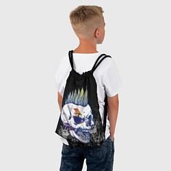 Рюкзак-мешок Череп с ирокезы, цвет: 3D-принт — фото 2