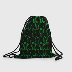 Рюкзак-мешок BILLIE EILISH GREEN TIME, цвет: 3D-принт