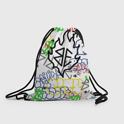 Рюкзак-мешок BILLIE EILISH GRAFFITI, цвет: 3D-принт