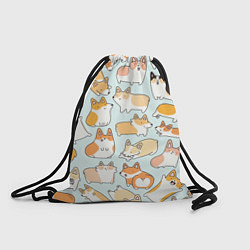 Рюкзак-мешок Милые корги, цвет: 3D-принт