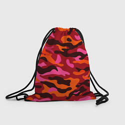 Рюкзак-мешок CAMOUFLAGE RED, цвет: 3D-принт