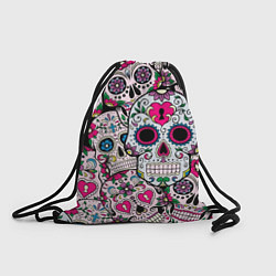 Рюкзак-мешок Весёлые черепа, цвет: 3D-принт