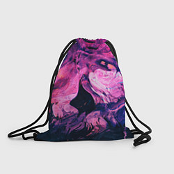 Рюкзак-мешок Розовый разводы жидкость цвета, цвет: 3D-принт