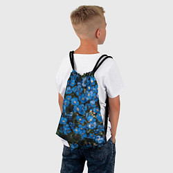 Рюкзак-мешок Поле синих цветов фиалки лето, цвет: 3D-принт — фото 2