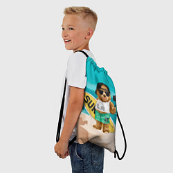 Рюкзак-мешок Медвежонок серфер, цвет: 3D-принт — фото 2