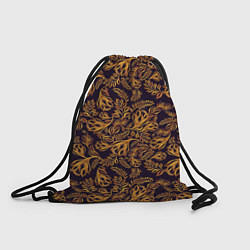 Рюкзак-мешок Лето золото цветы узор, цвет: 3D-принт