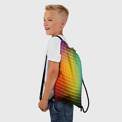 Рюкзак-мешок Радужный градиент, цвет: 3D-принт — фото 2