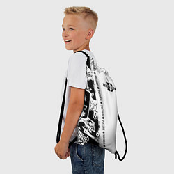 Рюкзак-мешок Виктор черно-белая с гербом РФ, цвет: 3D-принт — фото 2