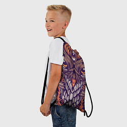 Рюкзак-мешок Сова в Арт-Деко, цвет: 3D-принт — фото 2