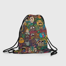 Рюкзак-мешок Цветные мемы из ВК, цвет: 3D-принт