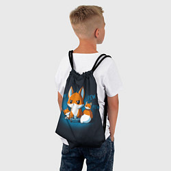 Рюкзак-мешок Лисы-геймеры, цвет: 3D-принт — фото 2