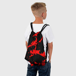 Рюкзак-мешок Красный на черном, цвет: 3D-принт — фото 2