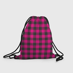 Рюкзак-мешок Розовая клетка, цвет: 3D-принт