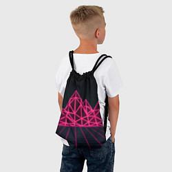 Рюкзак-мешок Неоновые Горы, цвет: 3D-принт — фото 2