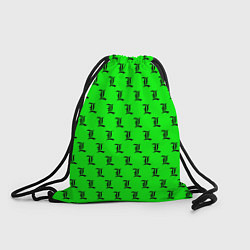 Рюкзак-мешок Эл паттерн зеленый, цвет: 3D-принт