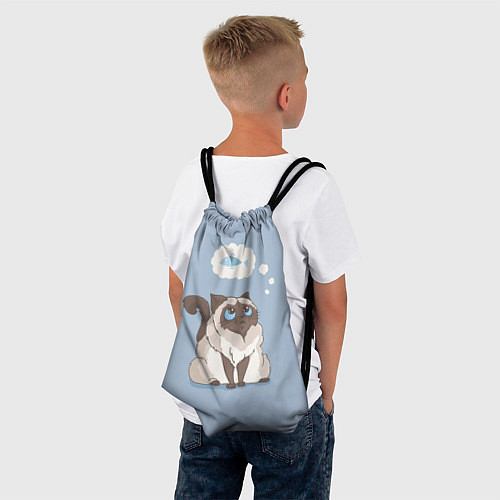 Мешок для обуви Голодный котейка / 3D-принт – фото 4