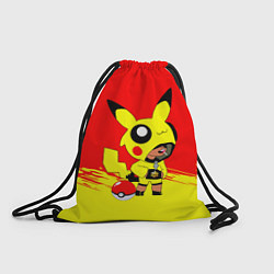 Рюкзак-мешок Brawl starsLeon pikachu, цвет: 3D-принт