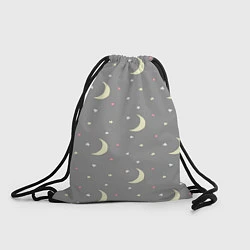 Рюкзак-мешок Луна и звезды, цвет: 3D-принт
