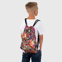Рюкзак-мешок Разные цветы, цвет: 3D-принт — фото 2