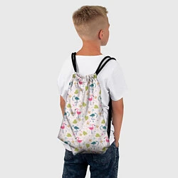 Рюкзак-мешок Фламинго в тропиках, цвет: 3D-принт — фото 2