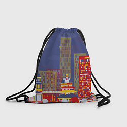 Рюкзак-мешок Зимний мегаполис, цвет: 3D-принт