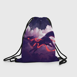 Рюкзак-мешок Лиса бежит по облакам, цвет: 3D-принт