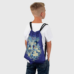 Рюкзак-мешок Девушка с черепами, цвет: 3D-принт — фото 2