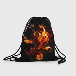 Рюкзак-мешок Огненный цветок, цвет: 3D-принт