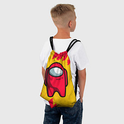 Рюкзак-мешок AMONG US - КРАСНЫЙ, цвет: 3D-принт — фото 2