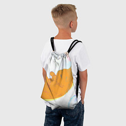 Рюкзак-мешок Котик в пузыре, рыжий, цвет: 3D-принт — фото 2