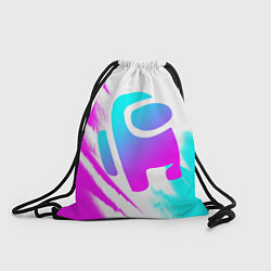 Рюкзак-мешок AMONG US - NEON, цвет: 3D-принт