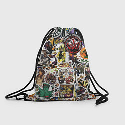 Рюкзак-мешок JoJo’s Sticker Bombing, цвет: 3D-принт