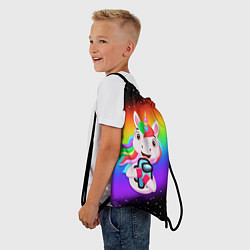 Рюкзак-мешок AMONG US - С ЕДИНОРОГОМ, цвет: 3D-принт — фото 2