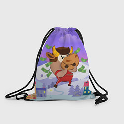 Рюкзак-мешок Денежный бык, цвет: 3D-принт
