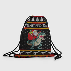 Рюкзак-мешок Merry Rex-mas, цвет: 3D-принт